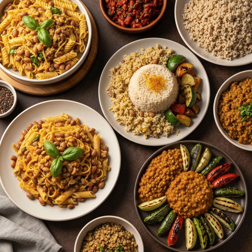 Global diverse cuisines representing cultural food traditions